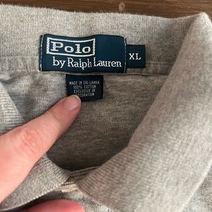 Short sleeve grey Ralph Lauren polo shirt